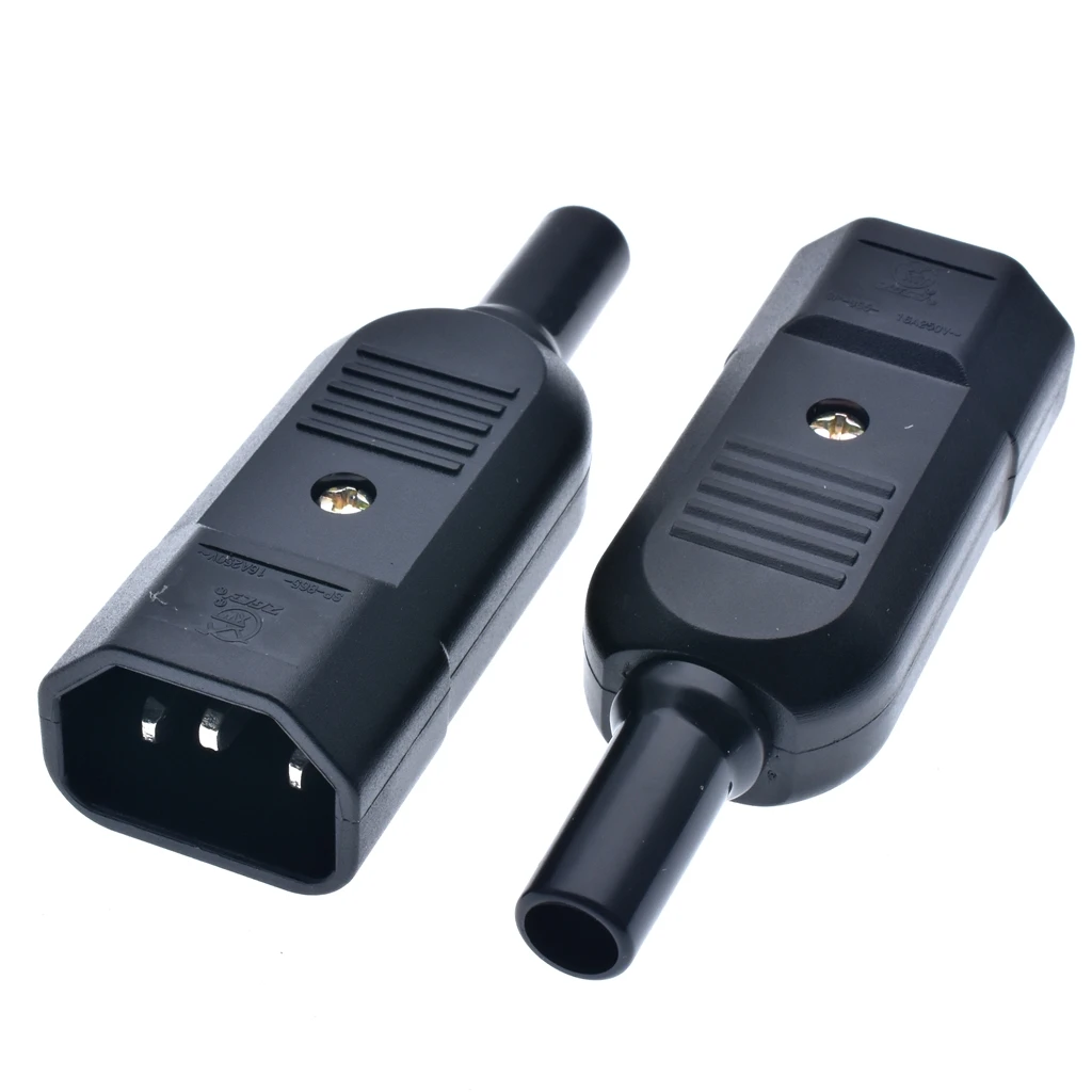 16A 250V IEC прямой кабель с разъемом для подключения к C13 C14 Женский штекер Rewirable