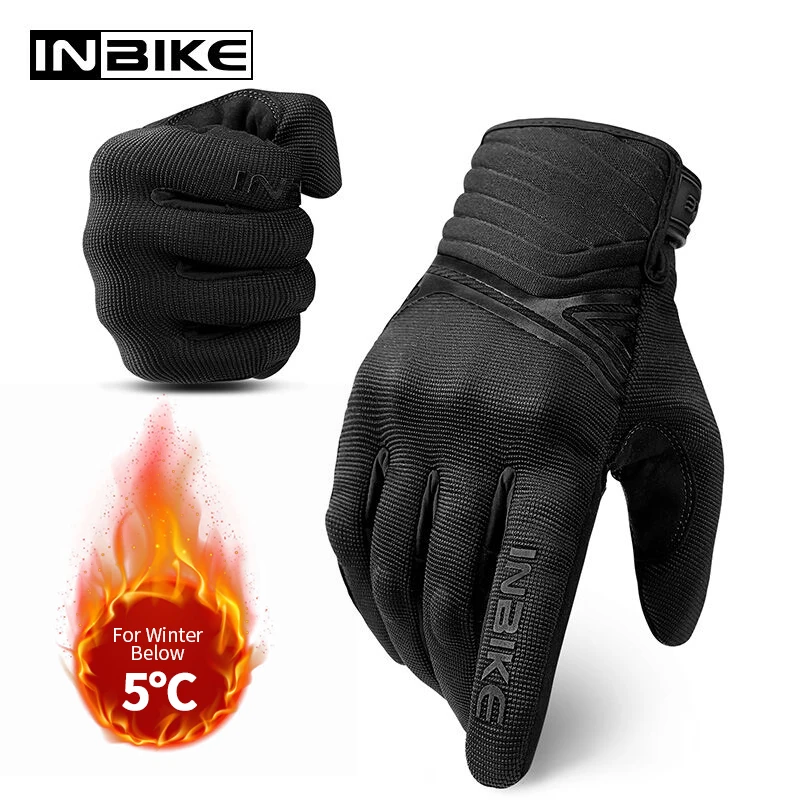 INBIKE Winter Motorcycle Gloves Men Hard Shell Motorbike Gloves  Women Touch Screen Racing Motocross Gear Shockproof Moto Gloves