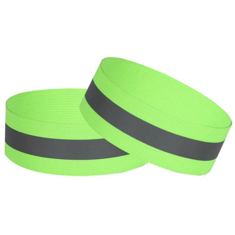 

HOT 2PCS Reflective Strips Safety Cycling Bind Pants Hand Leg Warning Tape Night Sports Running Fishing Reflective Strap