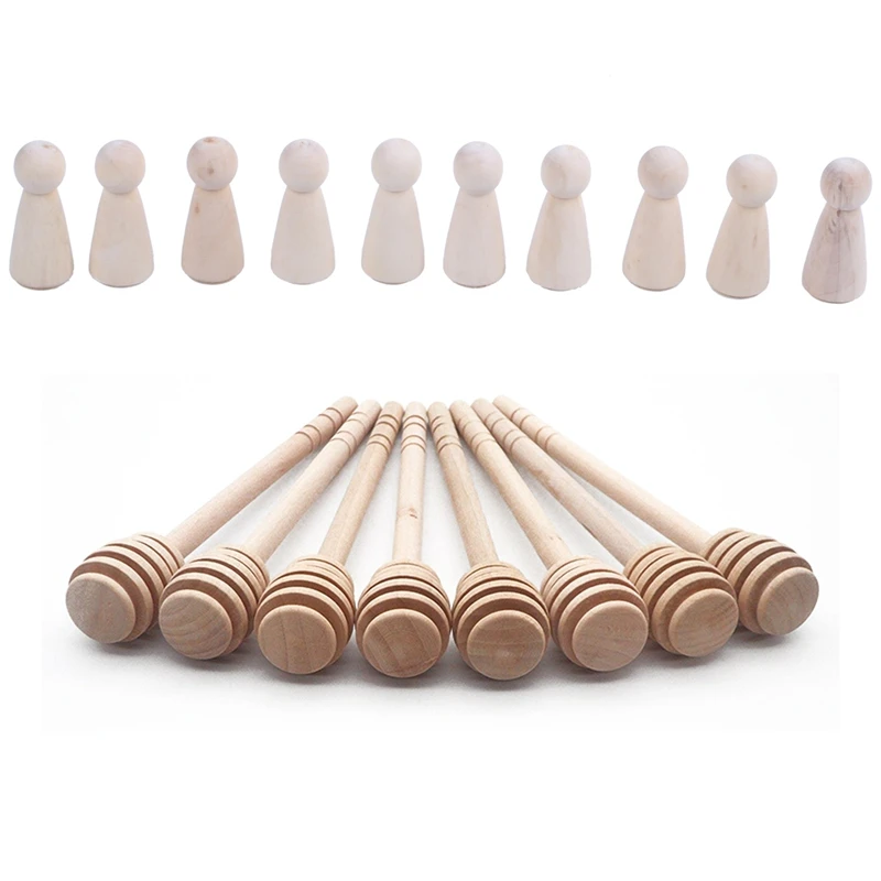 10 шт Необработанные деревянные кукольные тела мама/Ангел и 8 Деревянный Джем