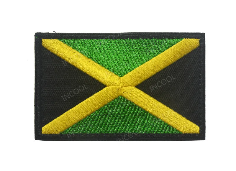 Jamaica Flag Америка Флаги стран Мексика пуерто-Рико Аргентина Соединенные Штаты, Канада Бразилия El Salvador вышитые нашивки значки оптом - Цвет: Jamaica Flag