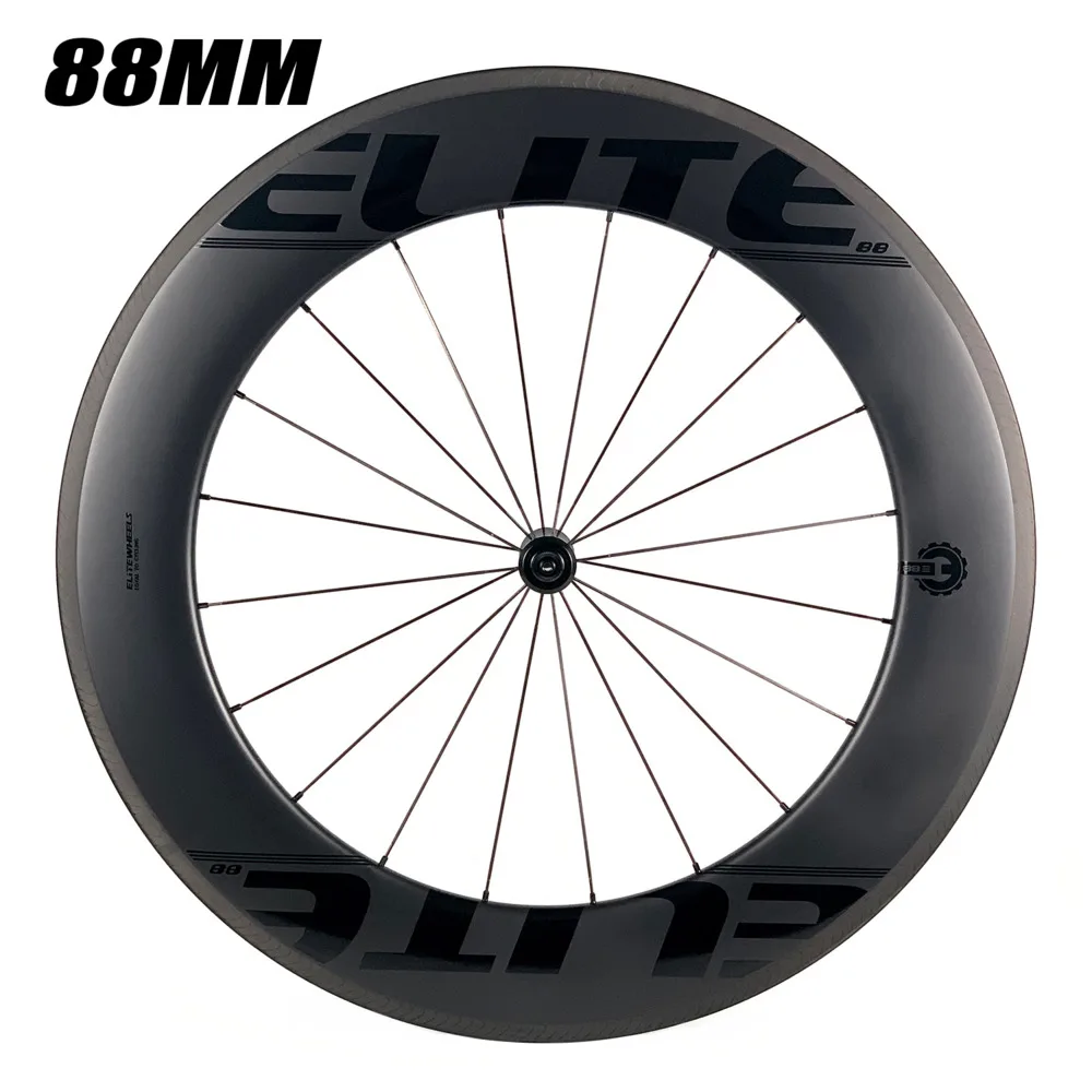 Цена ELITEWHEELS Time Trial Disc Wheels из углеродного волокна DiscTriathlon Wheelst Disc или V тормозная бескамерная покрышка для гоночных велосипедов TT