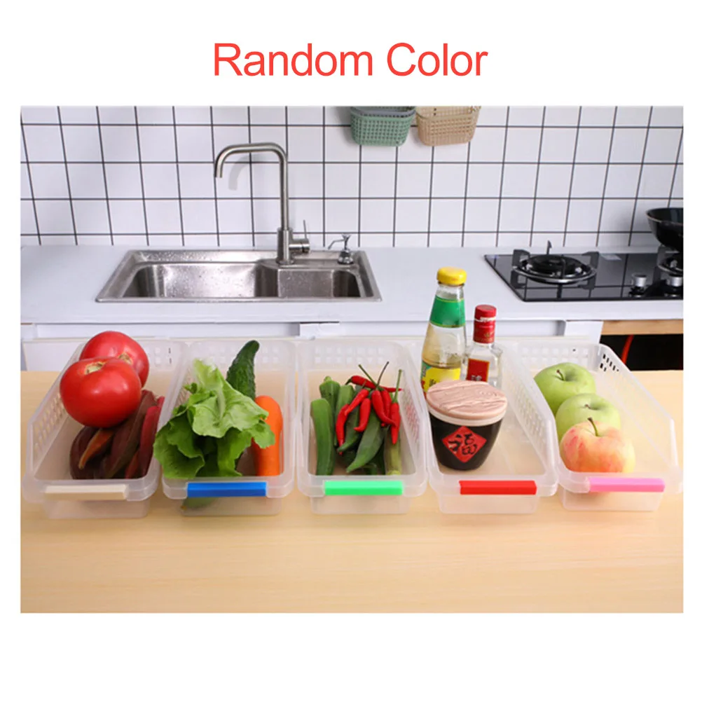 Ящик для хранения кухонного холодильника контейнер продуктов органайзер