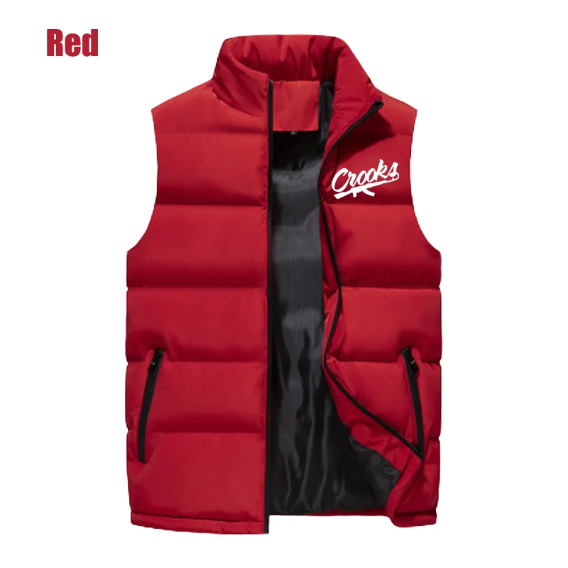 Модный осенне-зимний мужской жилет с подкладкой теплая зимняя повседневная