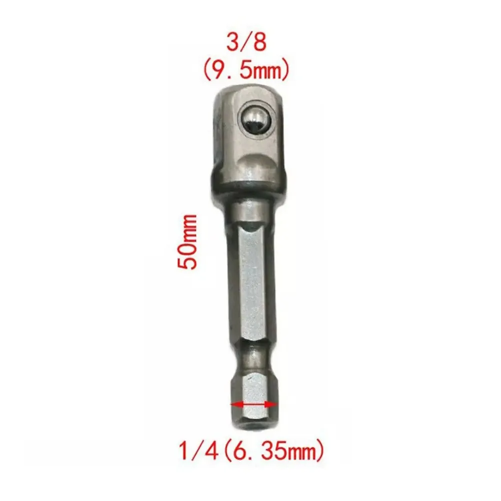 

1/4\" Hex Shank Hex Shank Socket Adapter 3/8\" 5pcs Chrome Vanadium Steel
