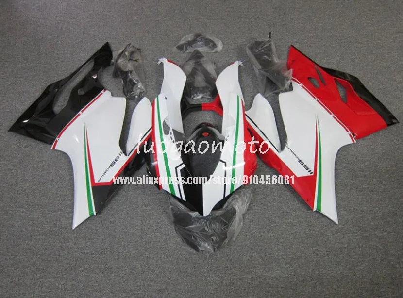 

Комплекты обтекателей для кузова мотоцикла красного и белого цвета DUCATI 899 1199 Panigale 2012 2013 2014 12 13 14