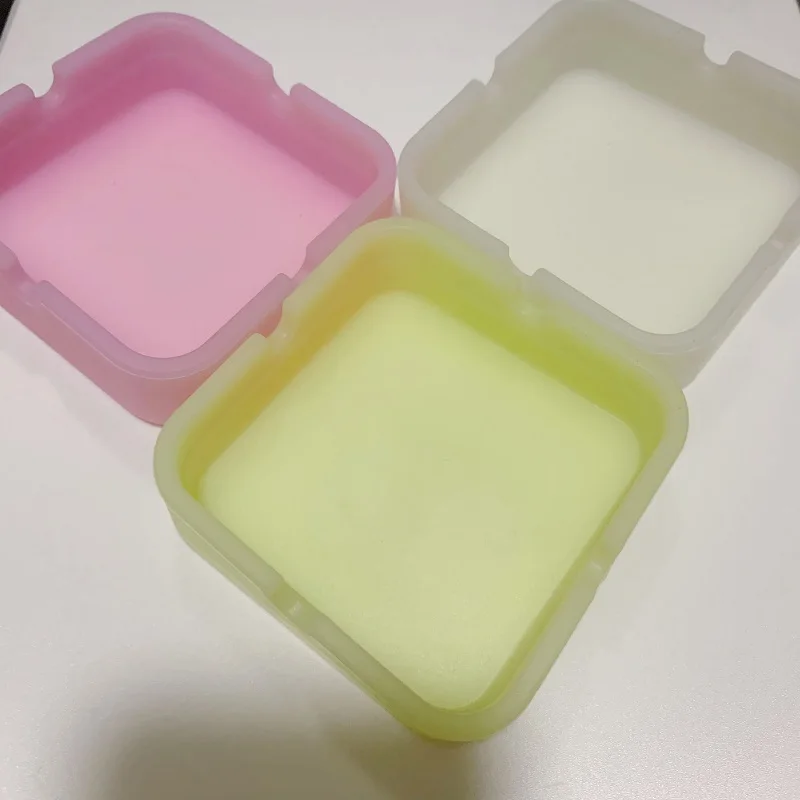 Светящийся силиконовый гель пепельница светильник круглая новых флуоресцентных