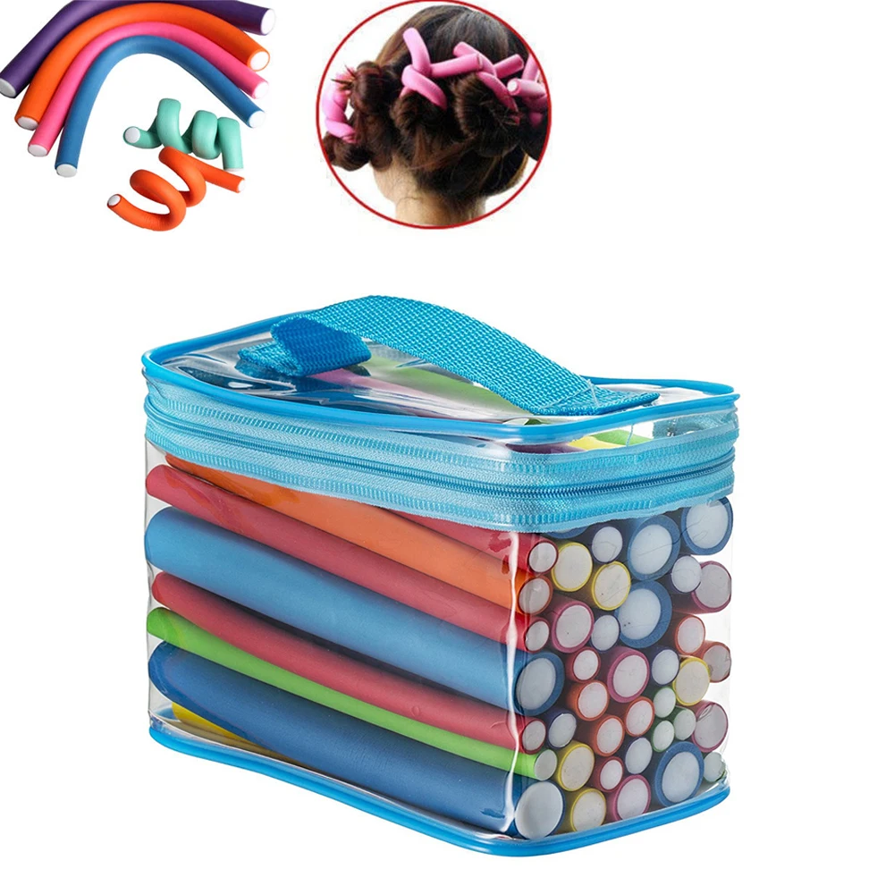 

Hair Curler Wave Formers Hair Curlers Rollers Fexi Rods Soft Foam Bendly Hair Roller Plastic Hair Curling DIY 42pcs 7 Style