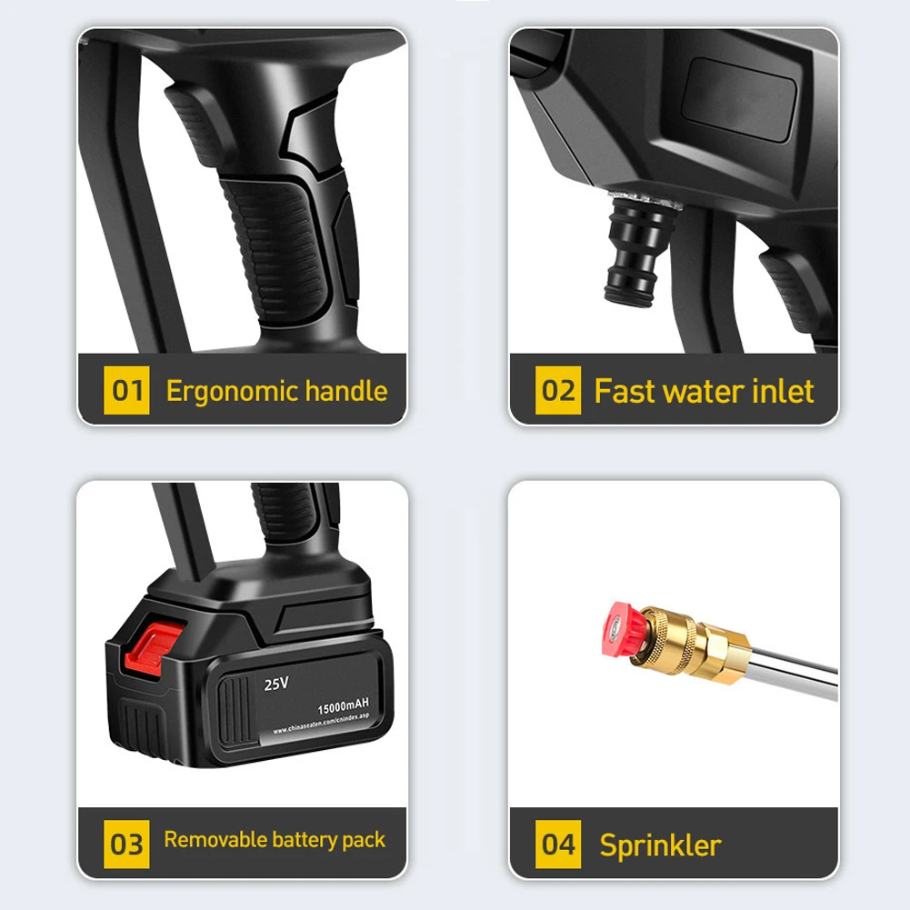 Продажа Моечный пистолет Heldhand 12 В, ручной насос для мойки автомобиля, очиститель высокого давления, уход за автомобилем, Портативная стиральная маш...