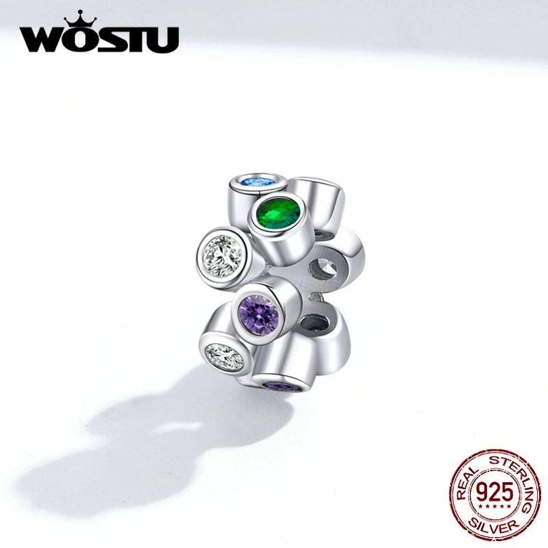 Женский кулон из серебра 925 пробы с разноцветными бусинами | Украшения и