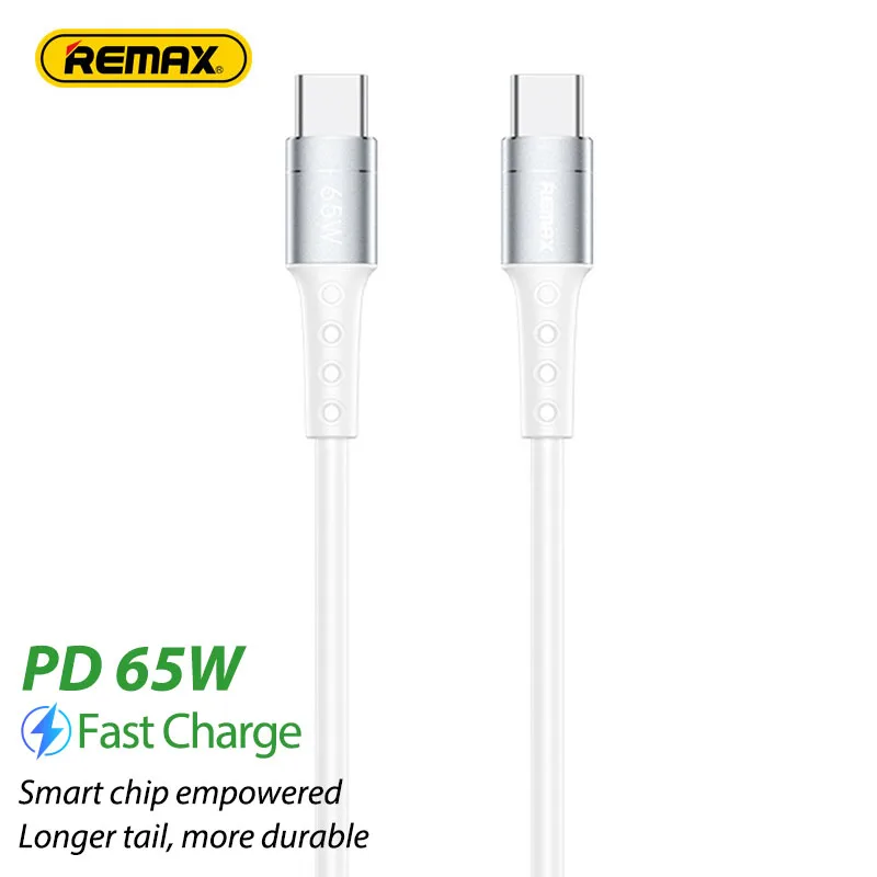 

Remax USB C to USB Type C for Samsung S20 5A PD 65W 20W Data Cable for MacBook iPad Pro Quick Charge USB-C Fast USB Charge Cord