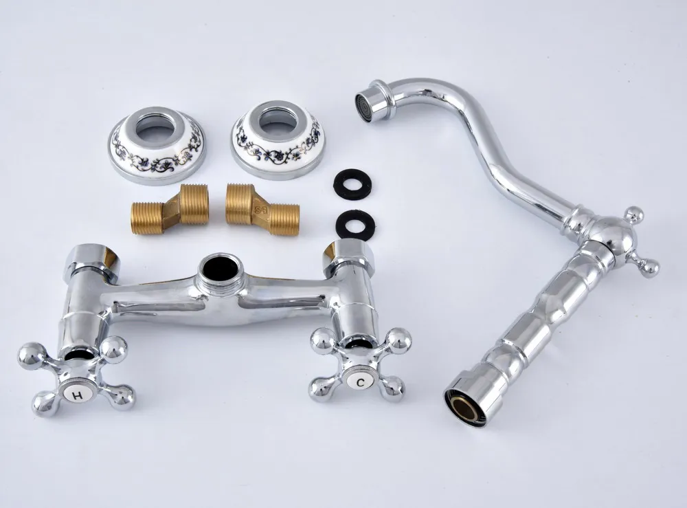 Полированная хромированная латунная керамическая основа настенный кран для