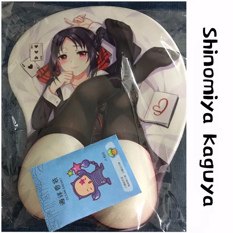 Мягкий гелевый 3D-коврик для мыши с поддержкой запястья аниме Kaguya-sama Love Is War Shinomiya