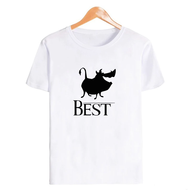 19bk005-white Showtly Hakuna Matata Women Harajuku Ullzang the lion king T-shirt Femme Homme Summer Tshirt Fashion Top Tee Female T Shirt - Цвет: 19bk005-white