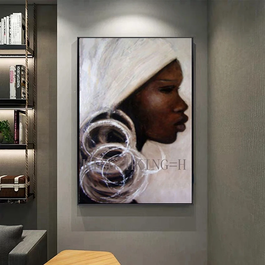 Художественная ручная работа абстрактная африканская картина маслом на холсте с