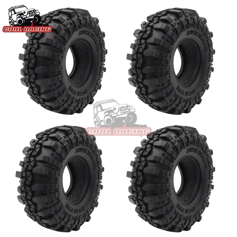 4PCS 110MM 1.9&quot Rubber Rocks Tyres / Wheel Tires for 1:10 RC Rock Crawler Axial SCX10 90046 AXI03007RC4WD D90 TF2Traxxas TRX-4 | Игрушки