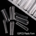 Пластиковые двойная форма для наращивания ногтей, формы для быстрого наращивания ногтей, 12 размеров по 10 шт., 120 шт.