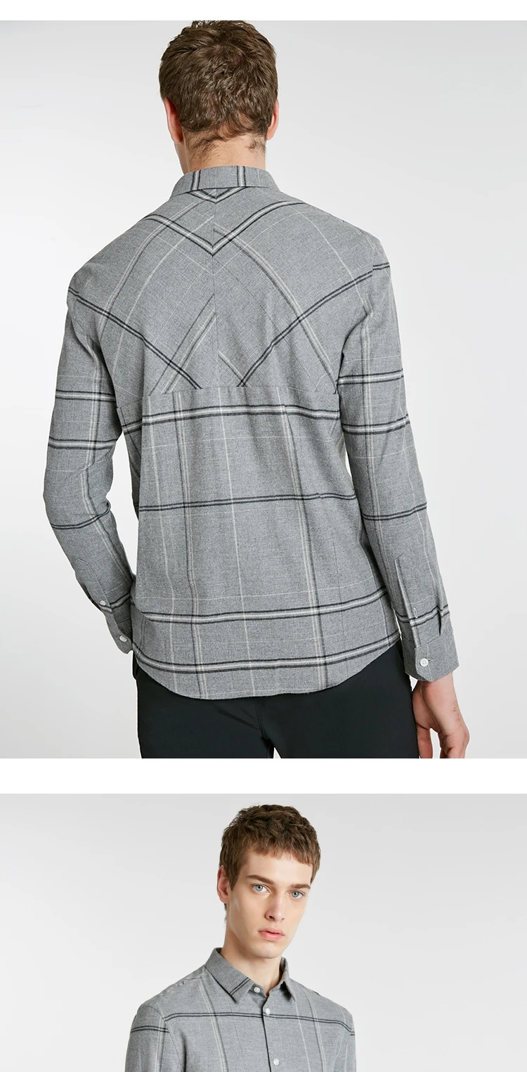 JackJones Мужская отшлифованная ткань клетчатая рубашка с длинными рукавами 218405521