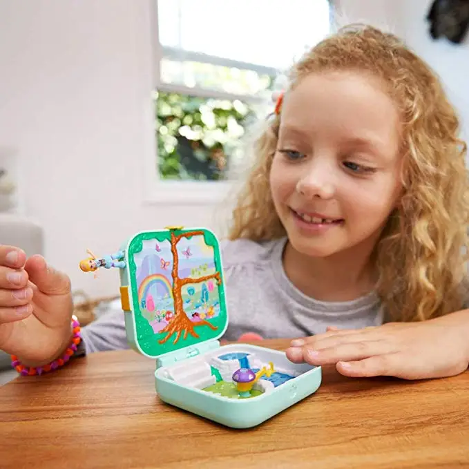Mattel Polly карманная кукла скрытый мир мини-сцена для девочек, домашние игрушки для детей, Русалочка, детские игрушки, куклы для новорожденных