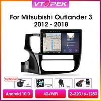 vtopek 10 4g dsp 2din android 10 0 car radio multimedia player navigation gps for mitsubishi outlander xl 3 2012 2018 head unit