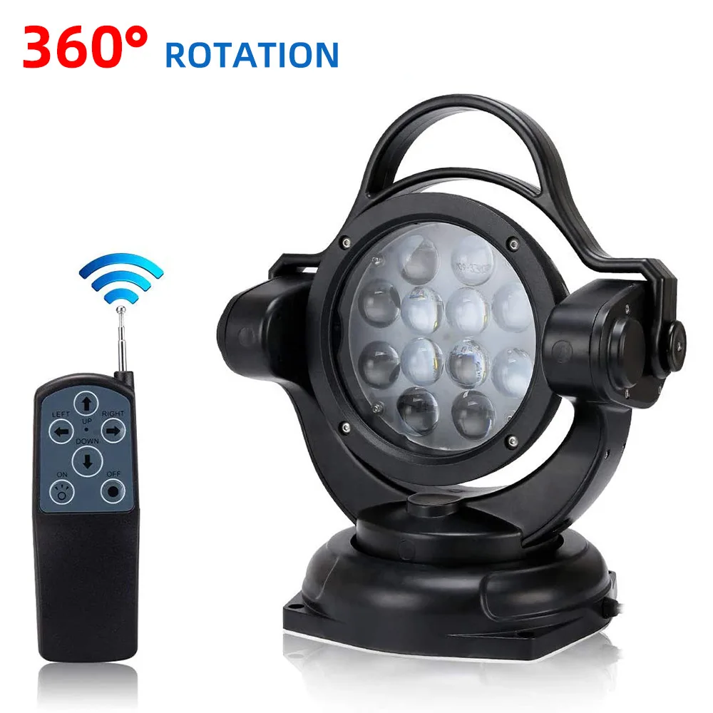 

360 градусов вращения 60W светодиодный поисковый светильник с Дистанционный пульт для автомобилей лодки
