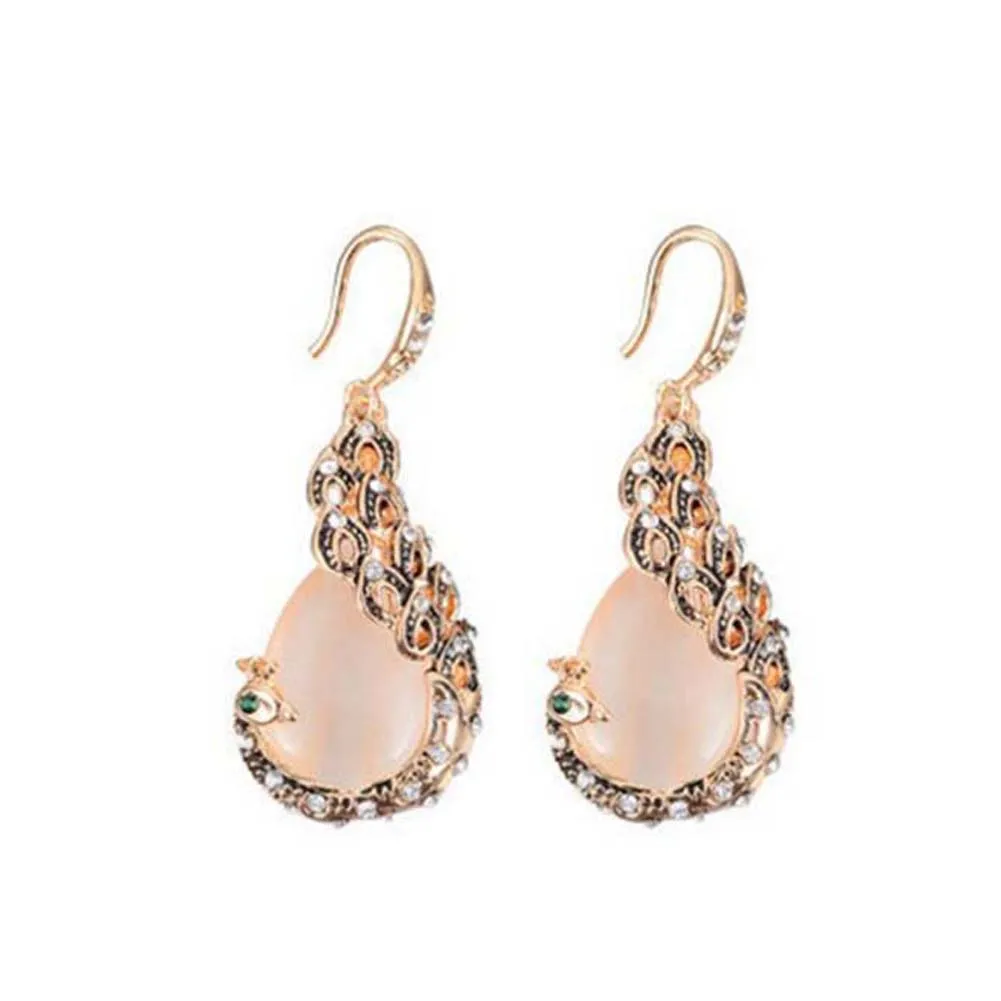 Павлин капля искусственный опал ожерелье серьги набор Мода роскошный модный