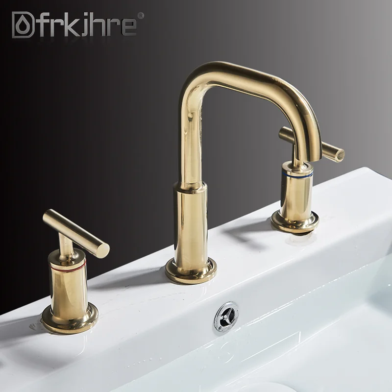 

Смеситель для раковины с двойной ручкой, смесители для раковины с широким 3 отверстиями, боковая установка для ванной, хромированный смесит...