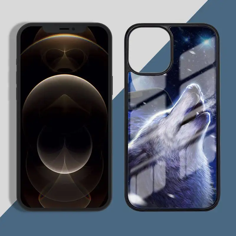 

howling wolf pictures Phone Case PC for iPhone 11 12 pro XS MAX 8 7 6 6S Plus X 5S SE 2020 XR