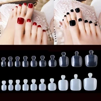 100pcs false fake artificial toe nails tips french foot tips acrylic professional nail art decor full cover toenails manicure