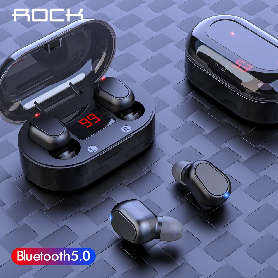 Наушники ROCK Bluetooth водонепроницаемые 8D стереонаушники свободные руки спортивные