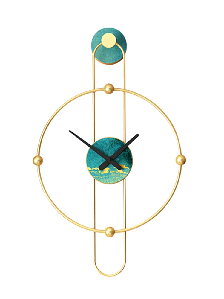 

Большие современные настенные часы для домашнего декора, золотые металлические бесшумные роскошные часы в скандинавском стиле для гостино...