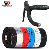 west biking bicycle handlebar tape soft eva pu cycling damping anti vibration wrap belt with 2 plugs bicicleta bike accessories