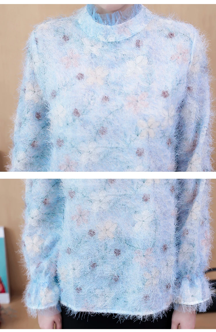 Половина Рубашка с рукавами весна 2019 осень прохладный блузки v-образным вырезом