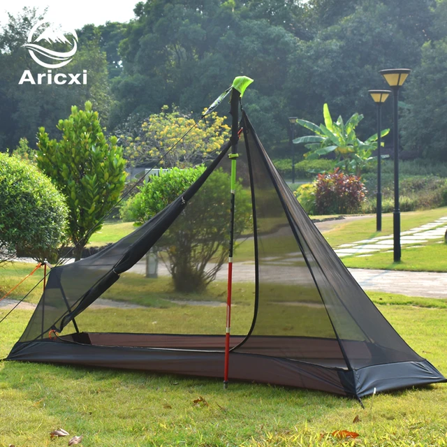 Aricxi Oudoor Ultralight Camping Tent 3 Season 1 Single Person Professional 15D Nylon 1 Side Silicon Coating Rodless Tent 4