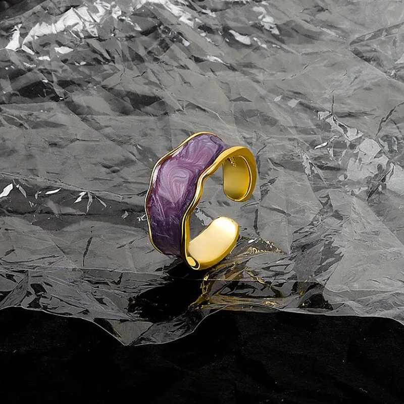 

Korea Fashion Vintage Simple Aesthetic Acetate Colorful Acrylic Thick open Rings Set For Women Girls Jewelry Accessories Gifts