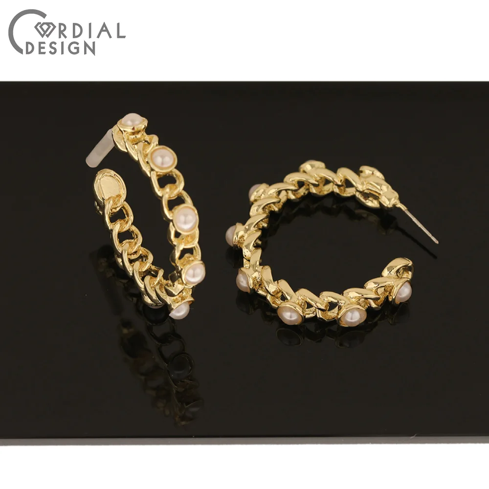 

Cordial Design 40Pcs 36*37MM Jewelry Accessories/Imitation Pearl/Hand Made/DIY Making/Earring Stud/Earring Findings & Component