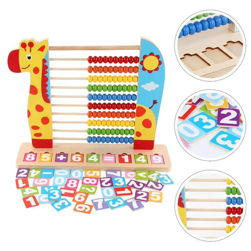 

1pc Funny Wooden Educational Colorful Abacus Stand Math Abacus Math Learning Tool