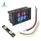 Цифровой мини-Вольтметр Амперметр постоянного тока 0-100 в 50 А Вольт Панель измеритель напряжения тока детектор тестер 0,56 