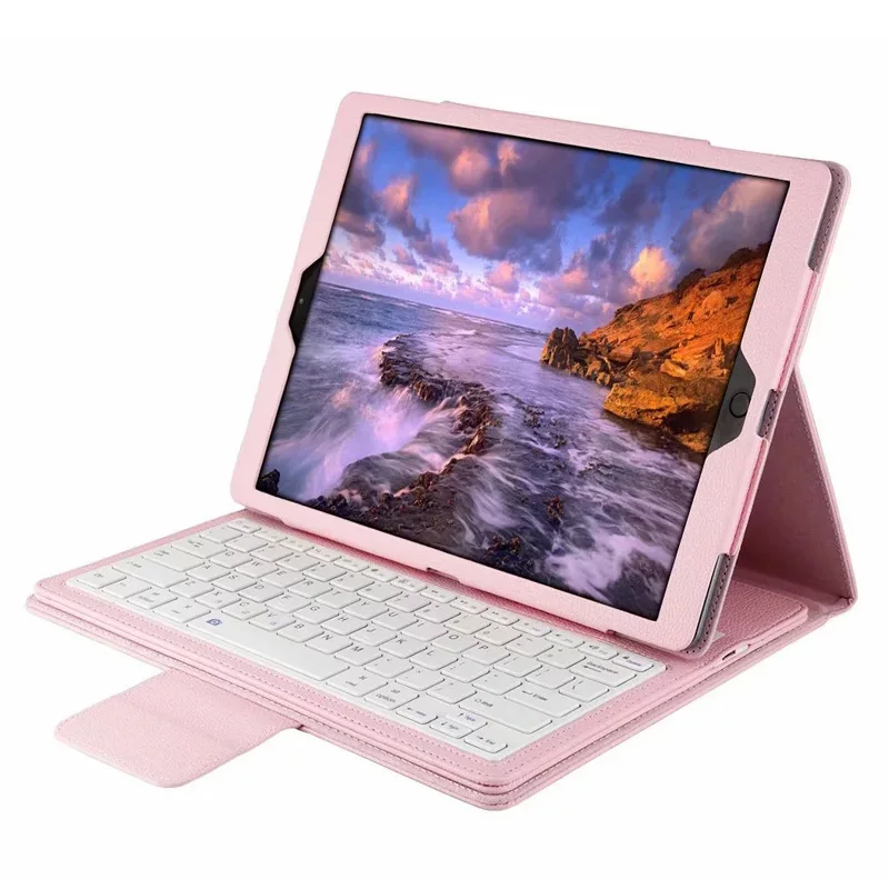FULAIKATE Bluetooth клавиатура для iPad Pro 12 9 2015/2017 подставка литчи Чехол книжка Съемная