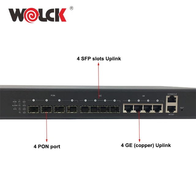 

FTTH optical fiber network equipment 1.25Gbps 4pon ports epon olt 4ge up-link gepon olt