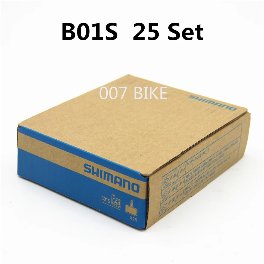25 50 комплект Shimano B01S B03S колодки Deore MTB MT200/M315/M355/M395/M446/M575/M525/M486/M485/M445 SHIMANO тормозных