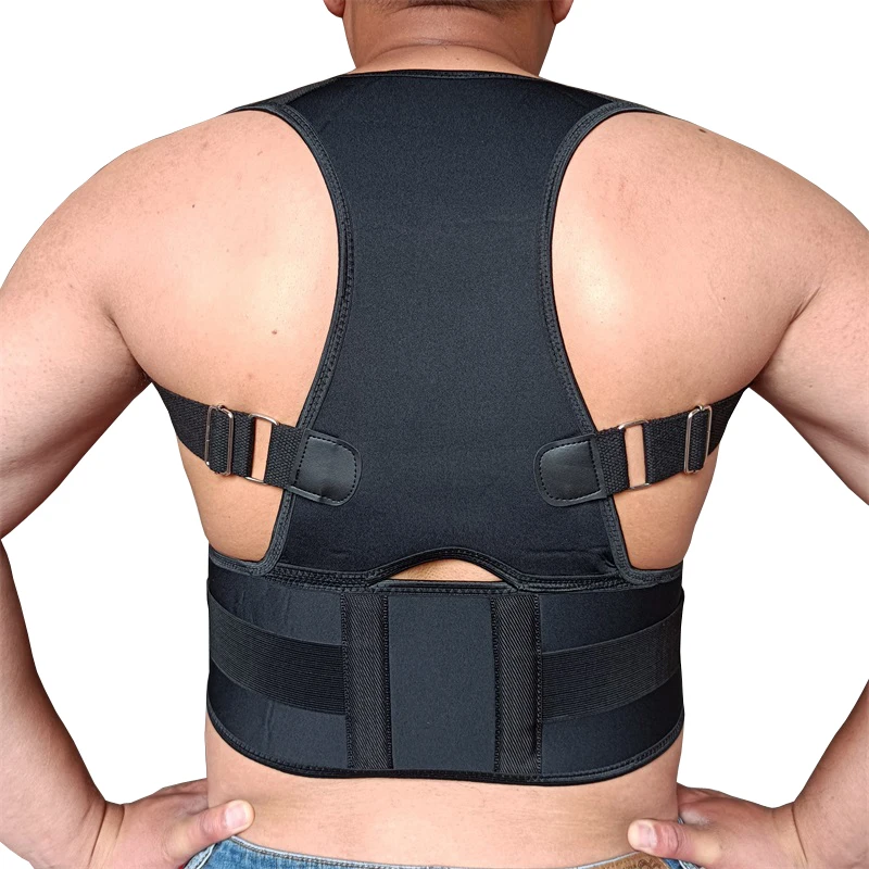 

Blue White Black Adjustable Back Posture Corrector Brace Support Belt Spine Shoulder Lumbar Posture Correction Women And Men XXL