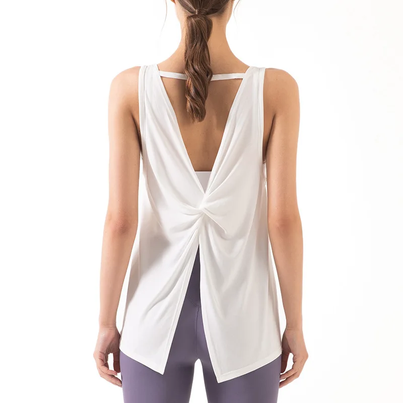 

Sleeveless Racerback Yoga Vest Sport Singlet Hollow Out Women Athletic Fitness Sport Tank Tops Gym Running Training Yoga Shirts