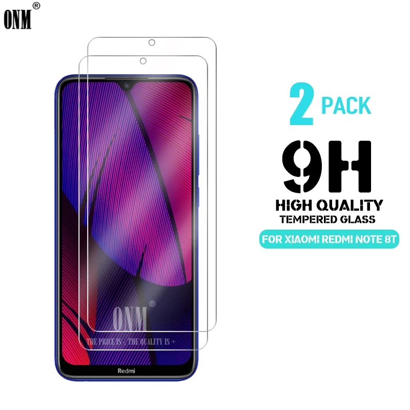 2 шт закаленное стекло для Xiaomi Redmi Note 8T протектор экрана 2.5D 9H защитная