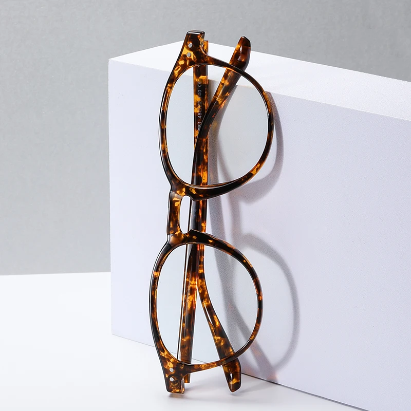 

Новинка 2021, круглая оправа для очков, модная пластиковая оправа для очков для мужчин и женщин для близорукости, оправа для очков с прозрачны...