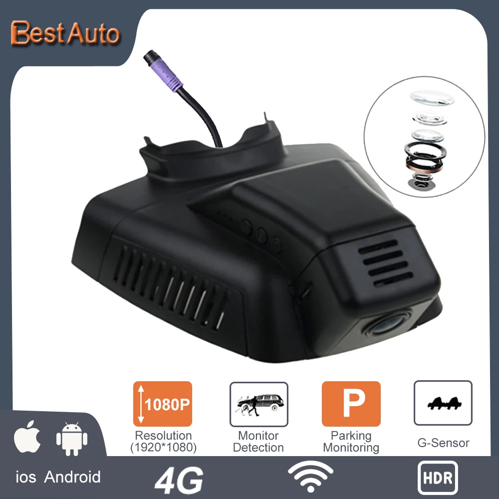 

Цифровой видеорегистратор Sony IMX323, Wi-Fi видеорегистратор с циклом записи и управлением через приложение, для Mercedes Benz GLK300/GLK350, Скрытая установк...