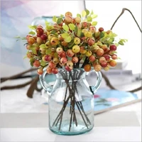35 pcs berry fruit branch artificial bouquet garden wedding decor christmas room home furnishings table decoration photo props