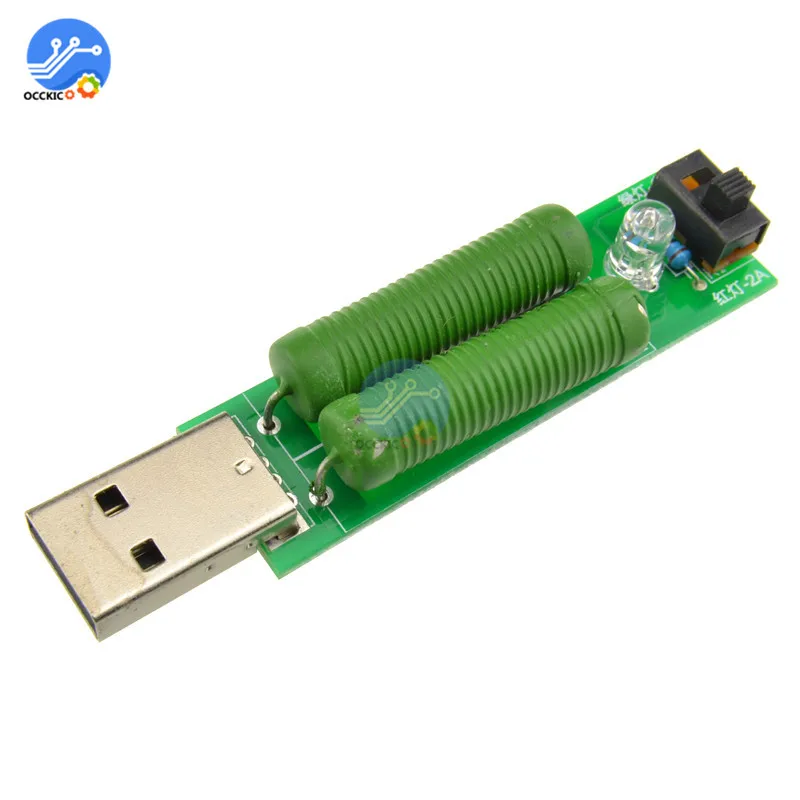 USB сопротивление нагрузки мощность резисторы Мобильная мощность старение резисторы модуль 2A 1A USB порт цифровой измеритель напряжения тока тестер