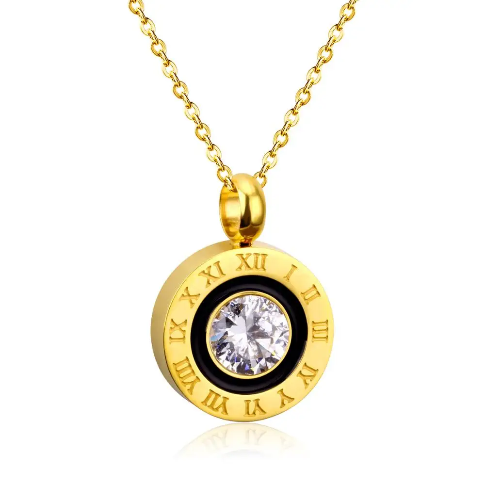 

Колье-цепочка из нержавеющей стали, 45 + 5 см, с цирконом