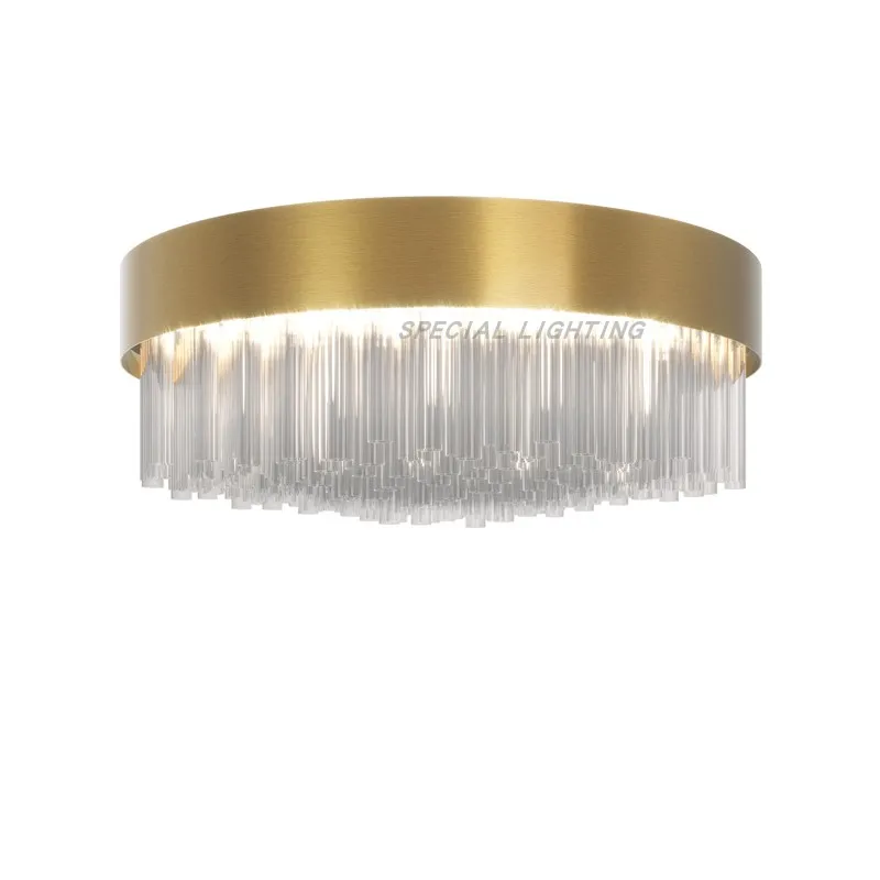 

Postmodern light luxury crystal glass ceiling lamp designer model house villa living room dining room ceiling lamp
